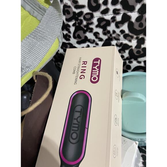 TYMO Ring Hair Straightener Comb Straightening - Open Box - Black/Pink - Picture 1 of 1